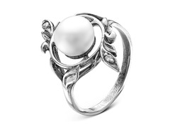 Серебряное кольцо «Жемчужный сад»